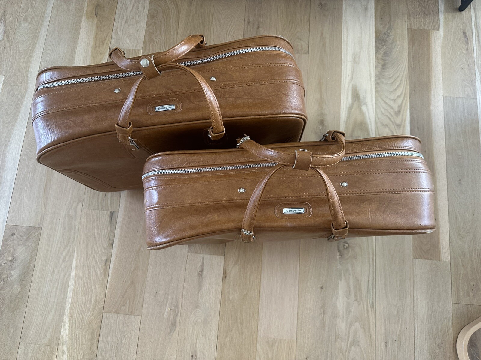 Samsonite Scandia Vintage Tan Luggage – Set of 2 – Vintage Gold