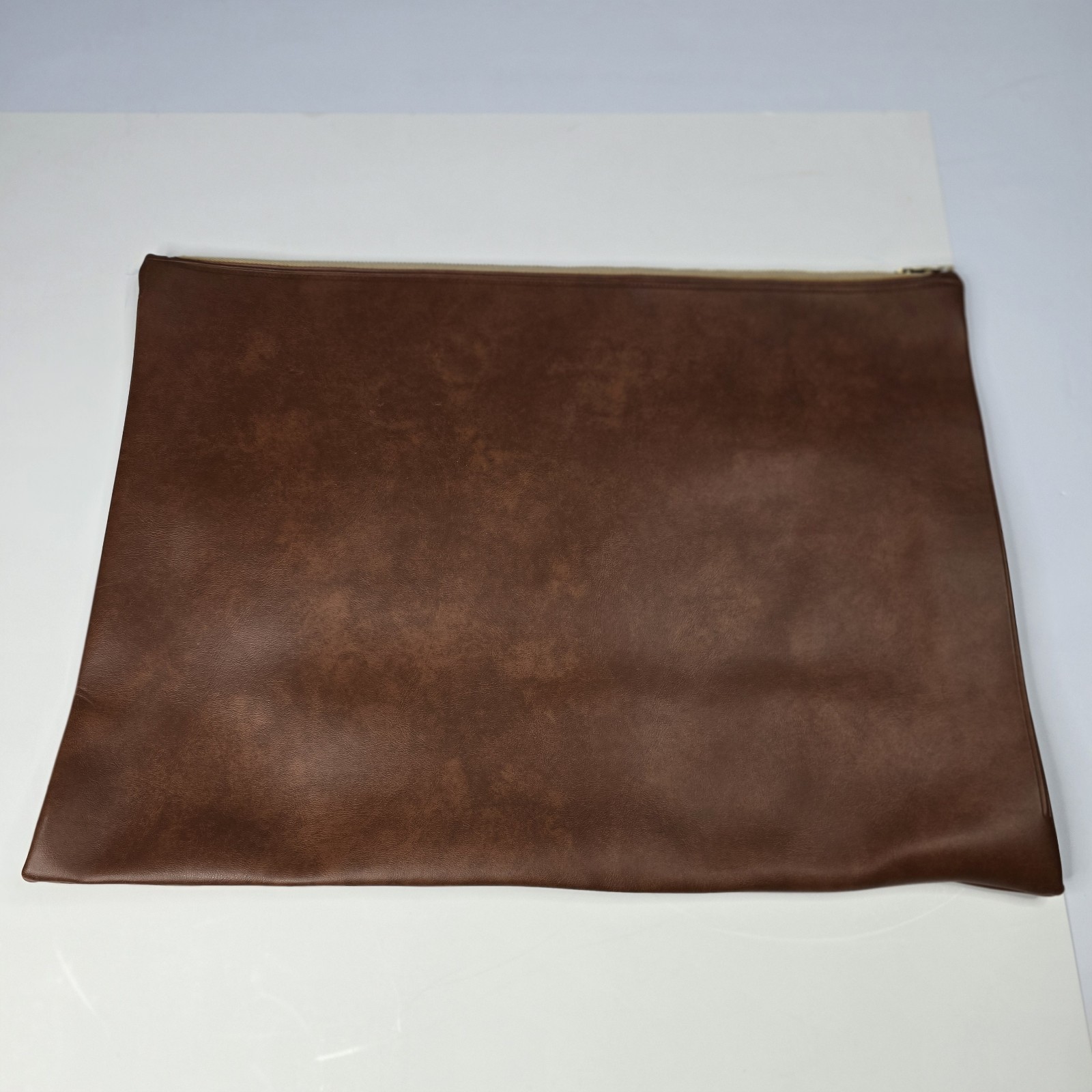 2 Vintage AMWAY Document Folio Zipper Case Portfolio in Brown Faux leather