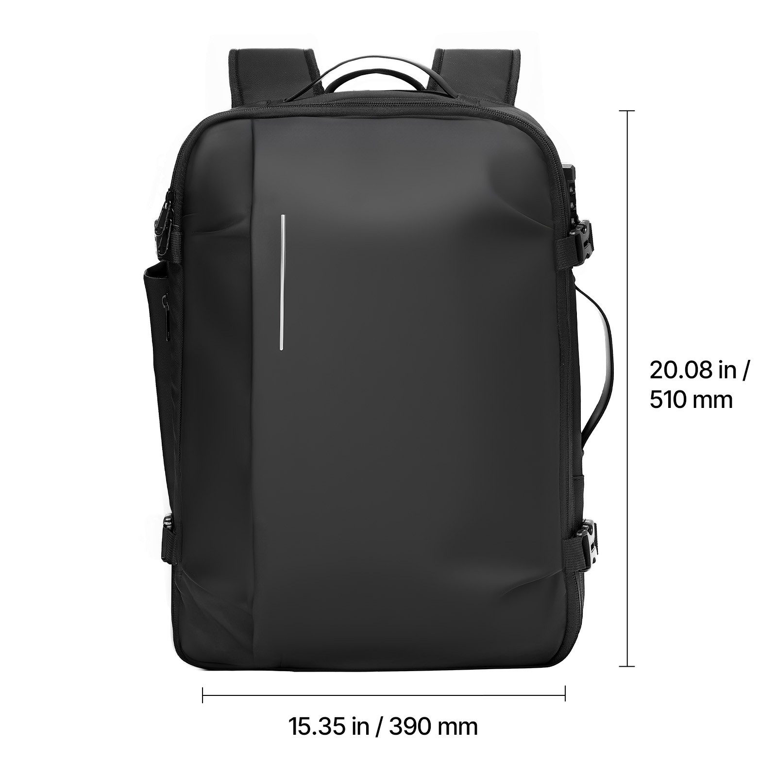 Uimoso 65L Travel Backpack with Vacuum Compression and Pump – Black