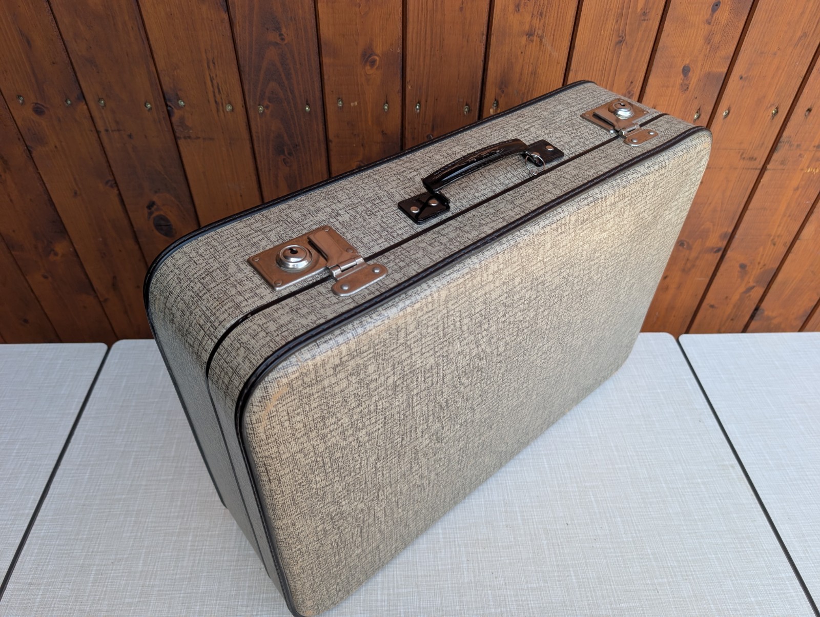 Vintage Suitcase Retro Travel Case 1950s Retro Weekender Mid Century 1960s 6