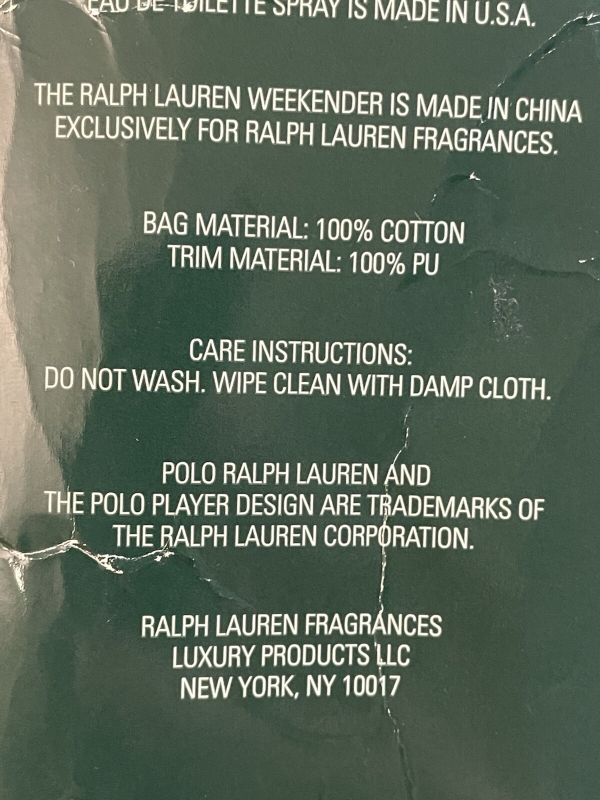 Vintage Ralph Lauren Polo Travel Bag – Blue Cotton (NIB)