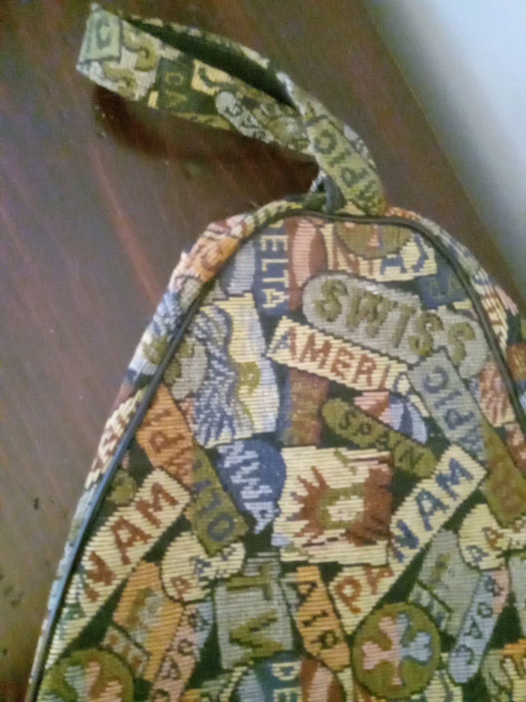 Vintage Airlines Tapestry Travel Tote Cosmetic Bag 12″ New WO Tags