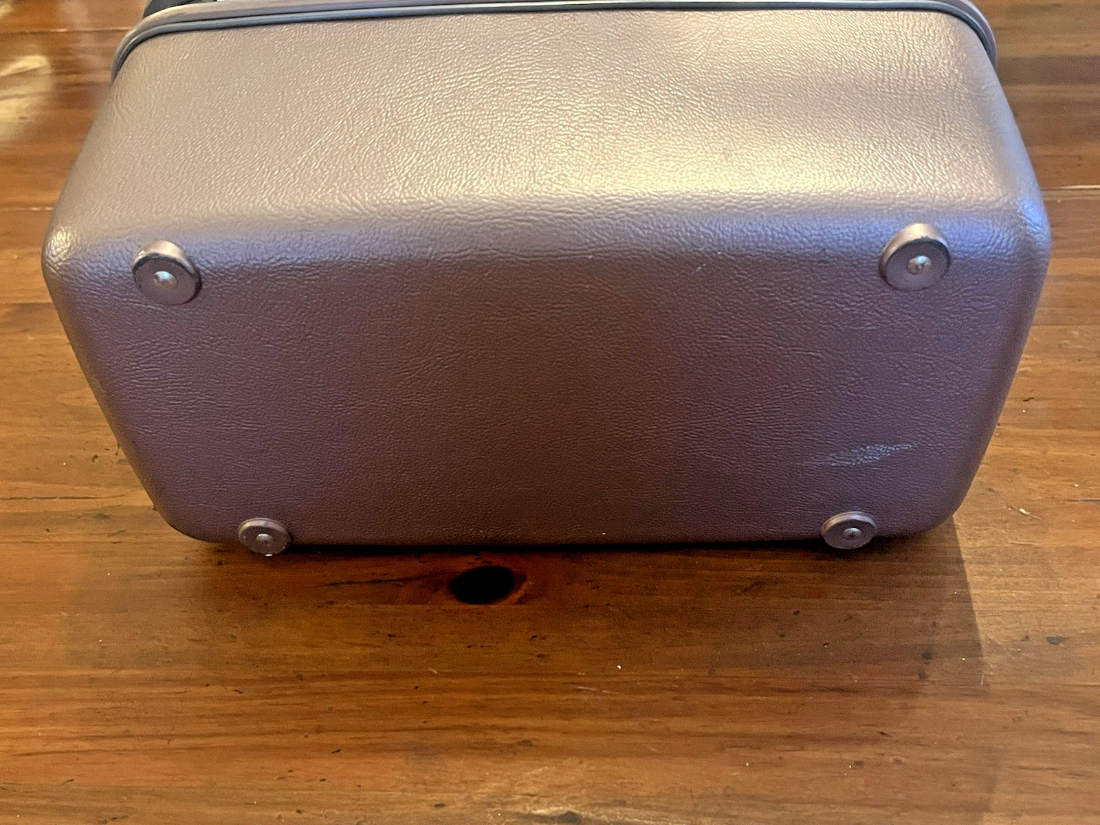 Vintage Samsonite Silhouette Train Travel Case Burgandy Cosmetic Storage w, Keys