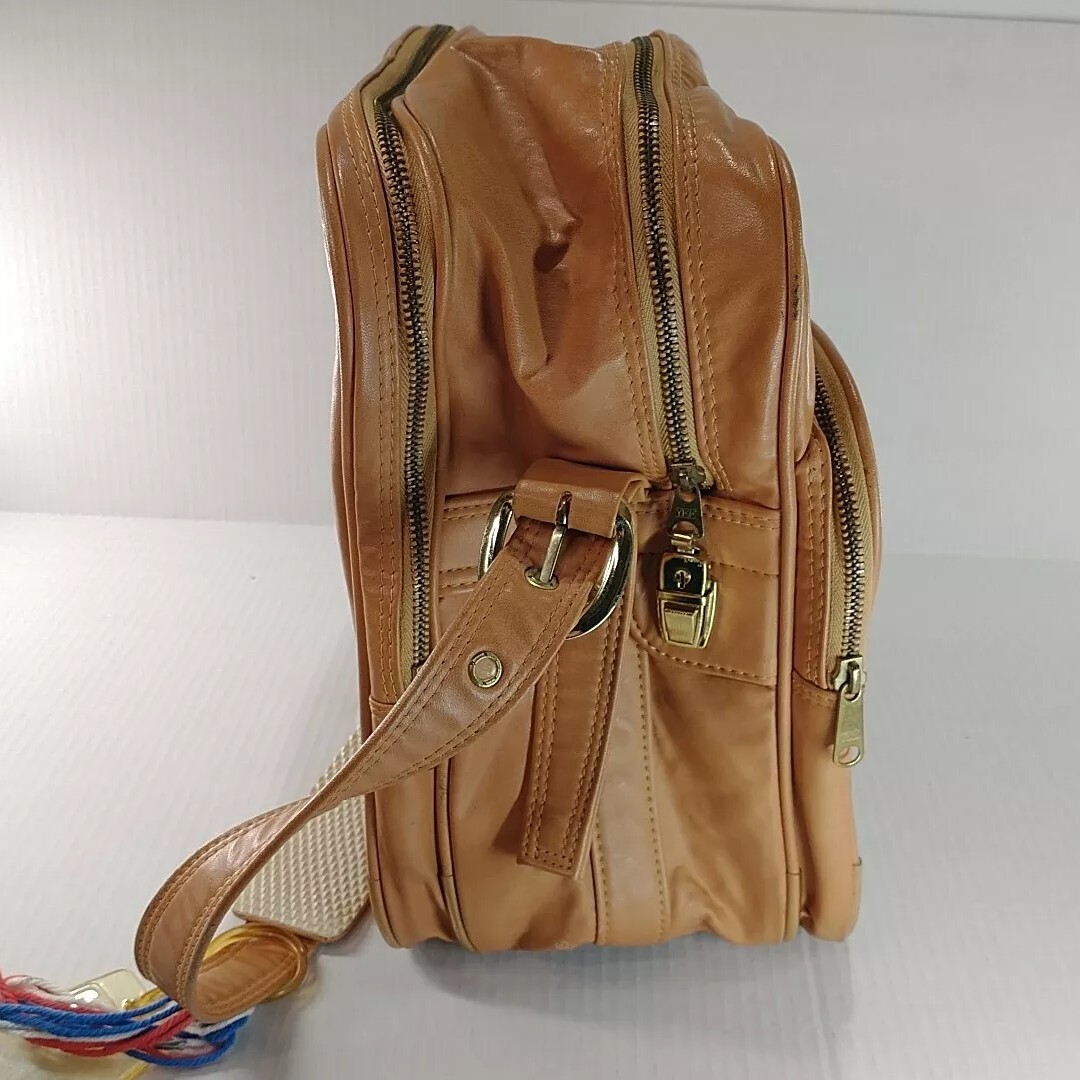 Vintage Samsonite Luggage Overnight Shoulder Bag Carry On Tan Leather