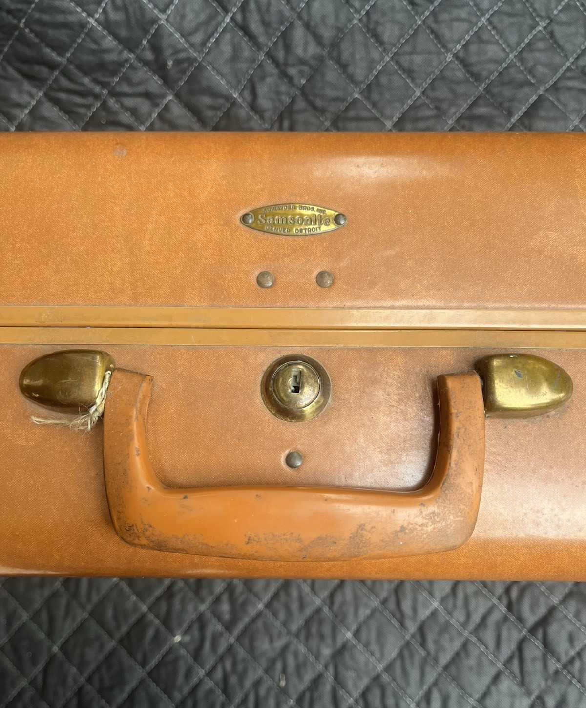 Vintage Samsonite Shwayder Bros Brown Hard Shell Suitcase 21.5” Case