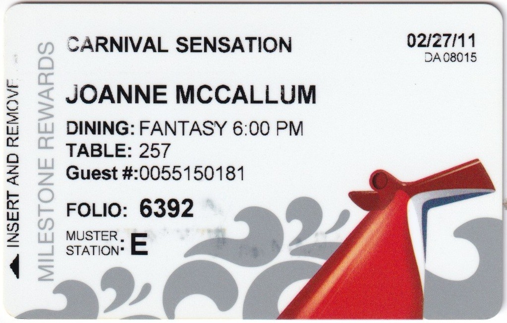 Collectible Carnival Cruise Line Room Keys – choose ship (K-Z) *Free Shipping*