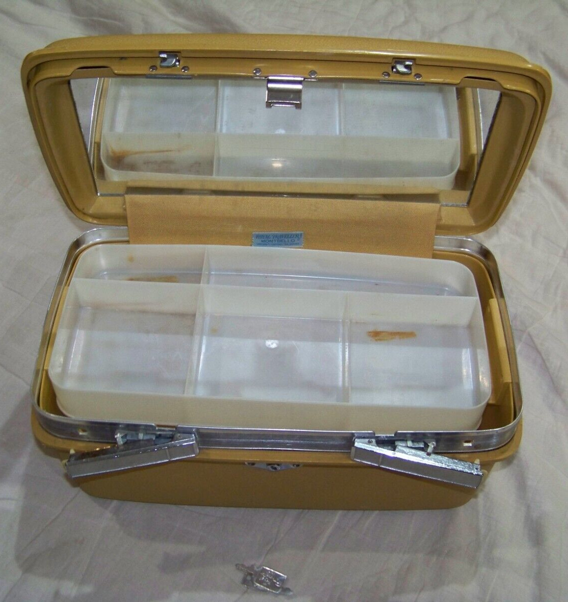 Vintage Samsonite Royal Traveller Montbello Hard Train Case – Gold