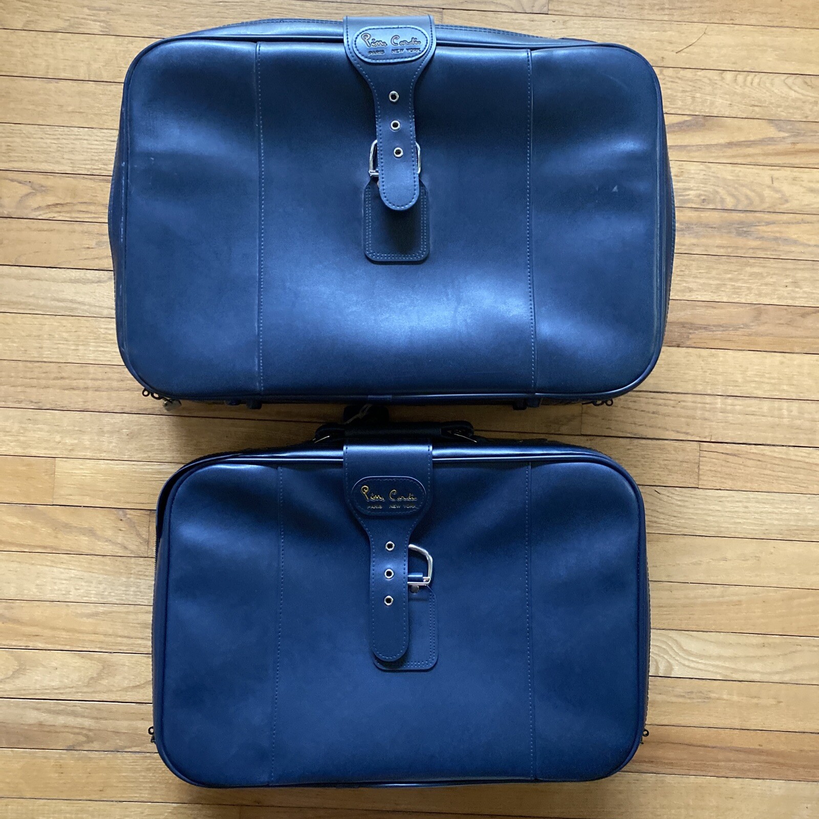 Vintage Pierre Cardin Luggage Set – 2 Pieces – 1970s – 1980s – Blue – Excellent