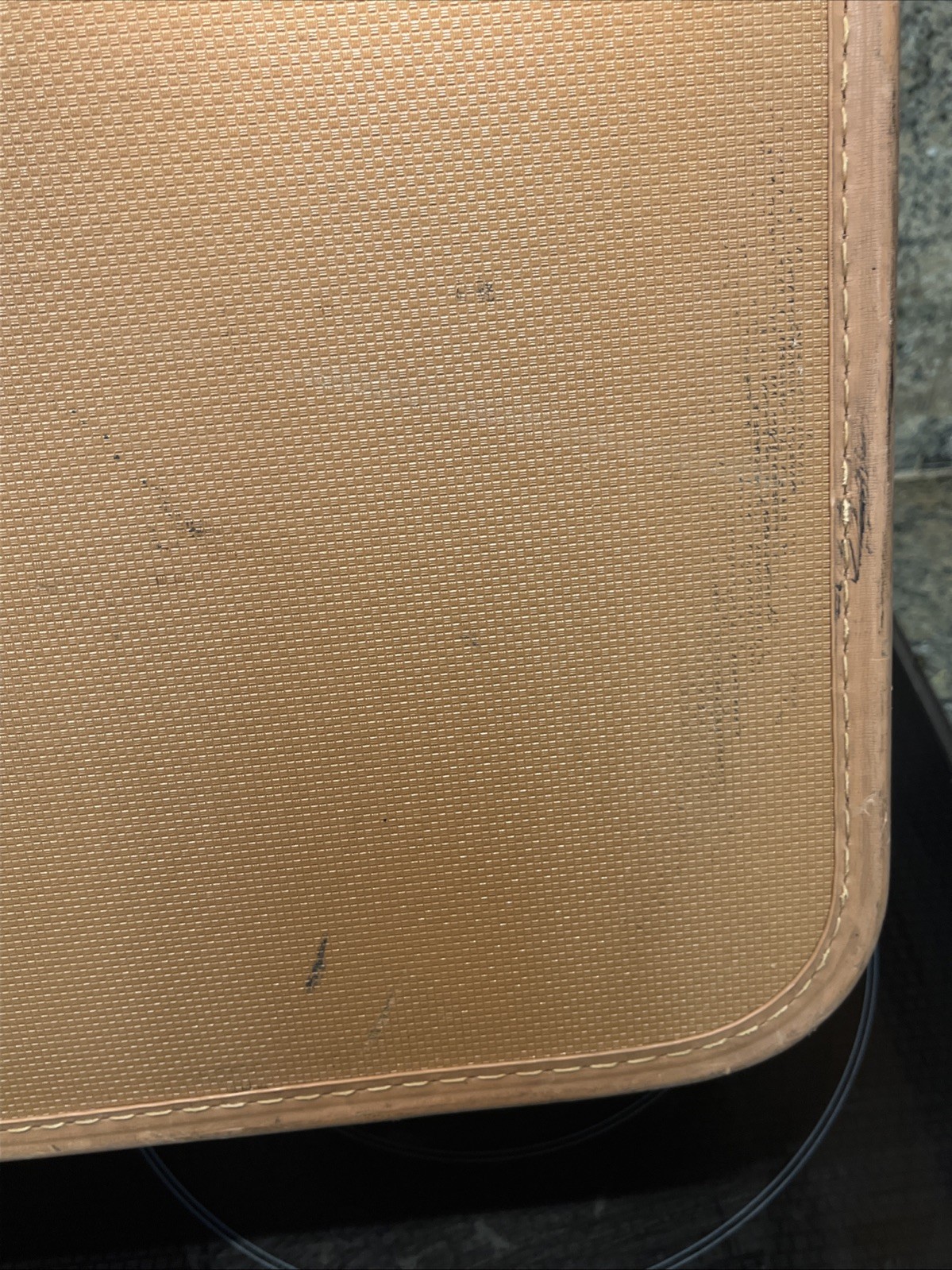 Vintage 1950s Lady Baltimore Beige 2 Pc Hard Luggage Suitcases
