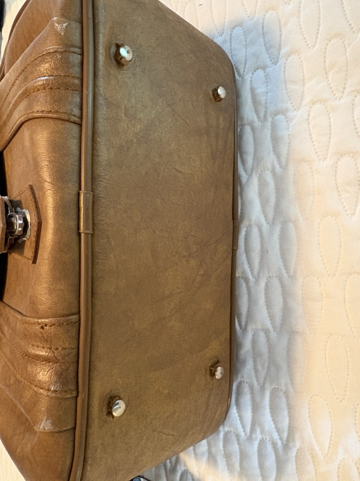 American Tourister Vintage Travel Shoulder Bag 1975 Brown Vinyl