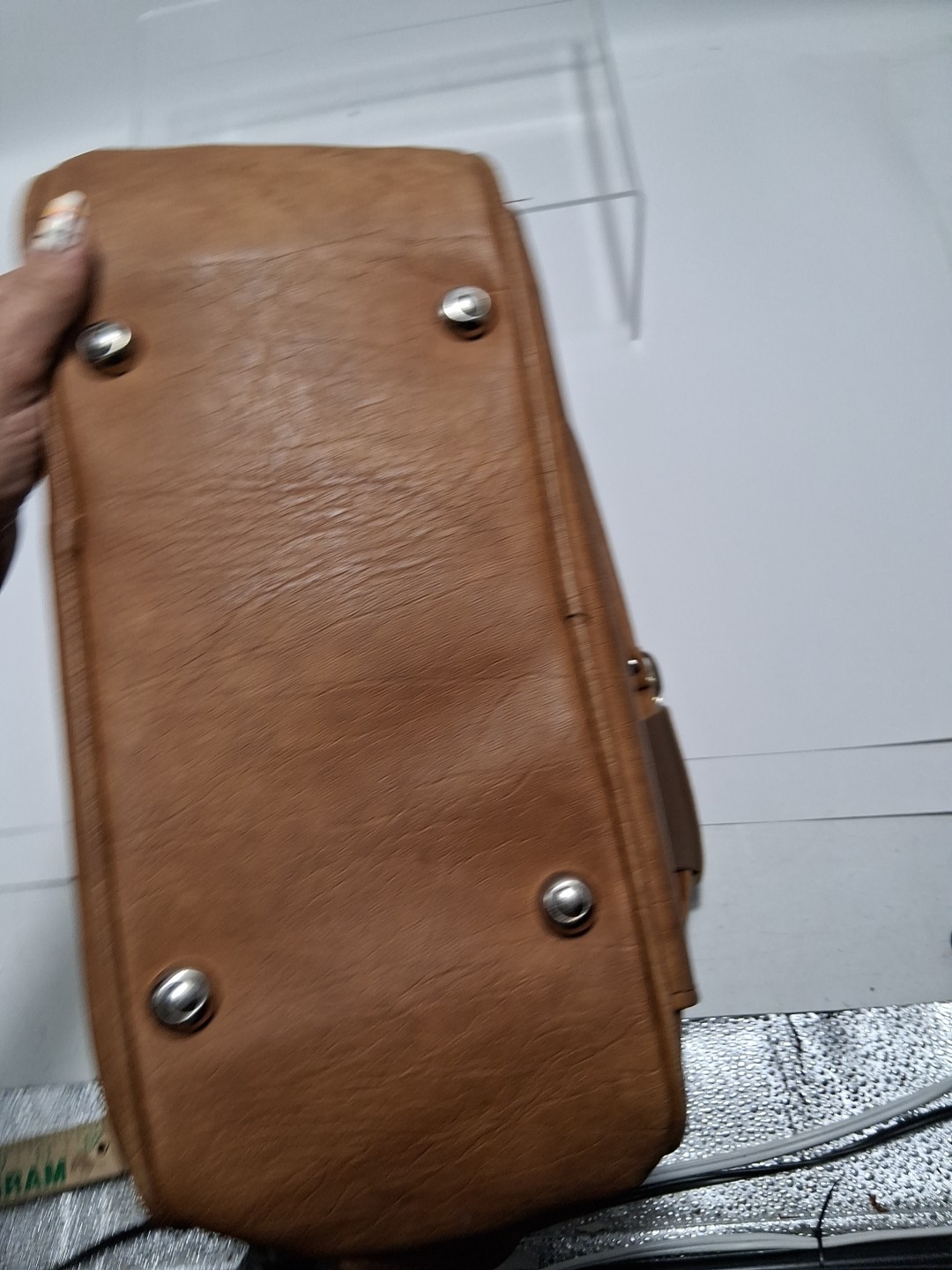 Vtg Lt Brown Samsonite Cordoba Leather Carry-on Bag Shoulder Strap Look Read