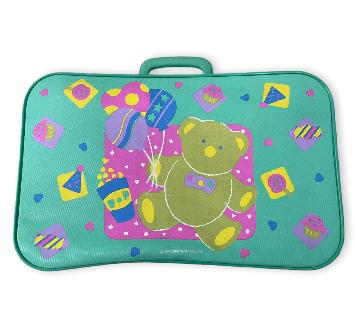 Sanrio Bear Suitcase Kids Child Luggage 80’s Vacation Vintage Lock No Key