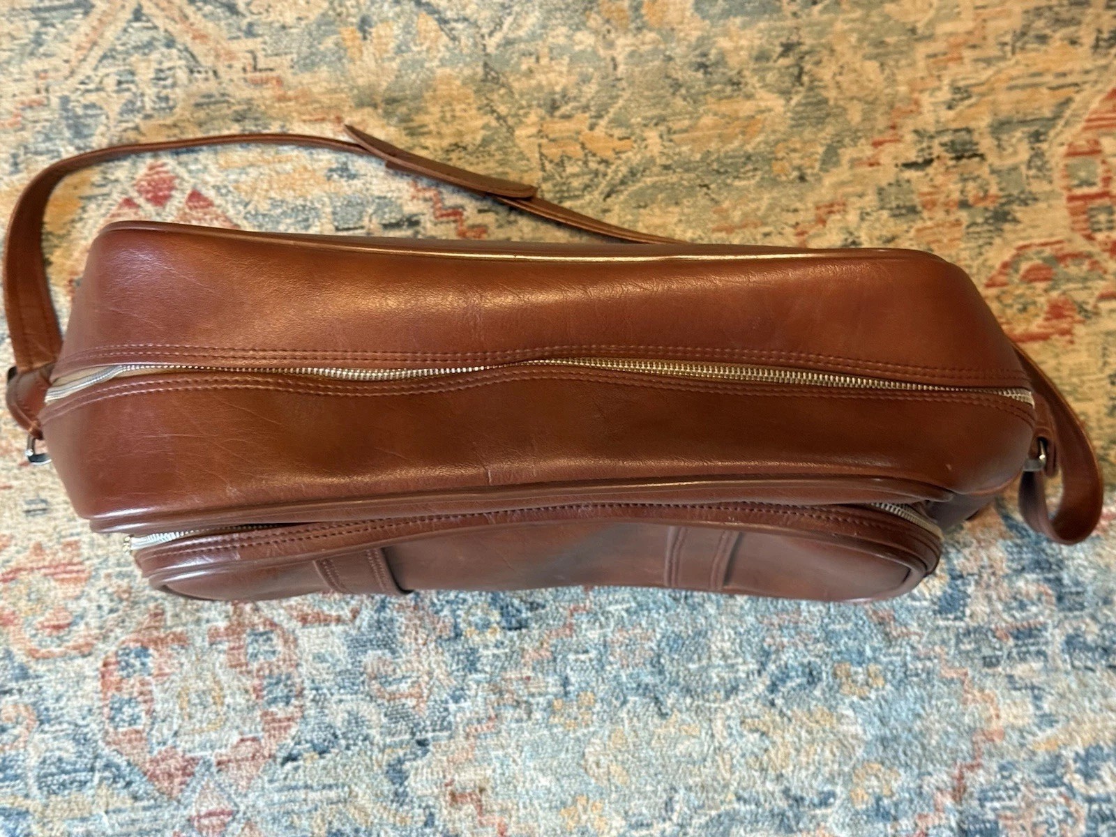 YKK Overnight Carry-On, Brown vinyl Bag vintage