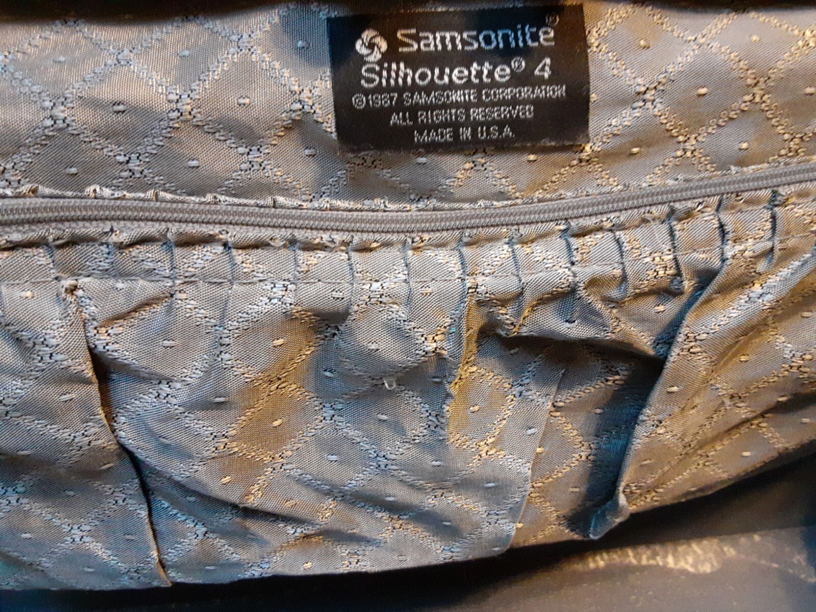 Samsonite Silhouette Train Makeup Hard Case Brown Inside Pockets Vintage Used