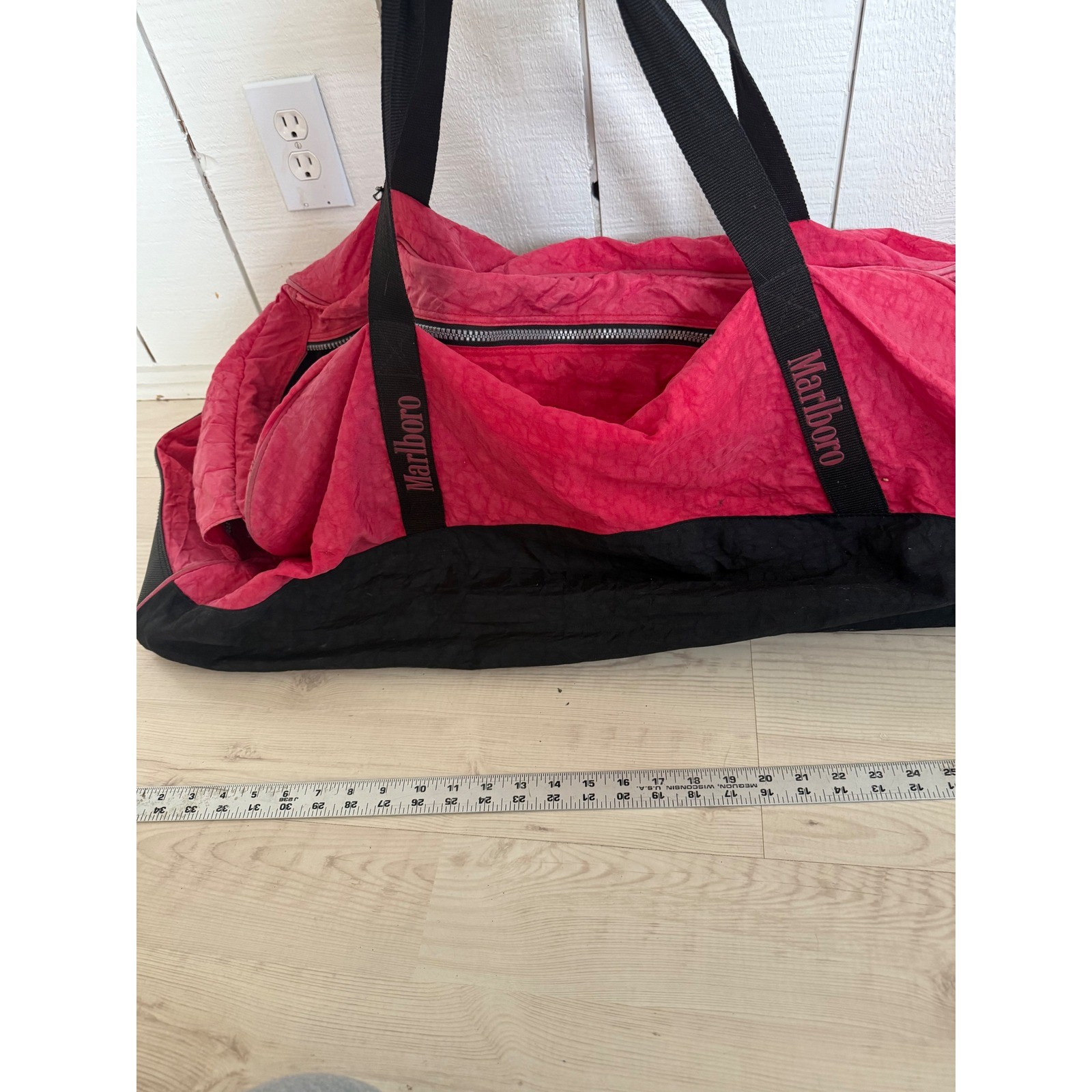 Vintage Marlboro Extra Large Rolling Luggage Bag