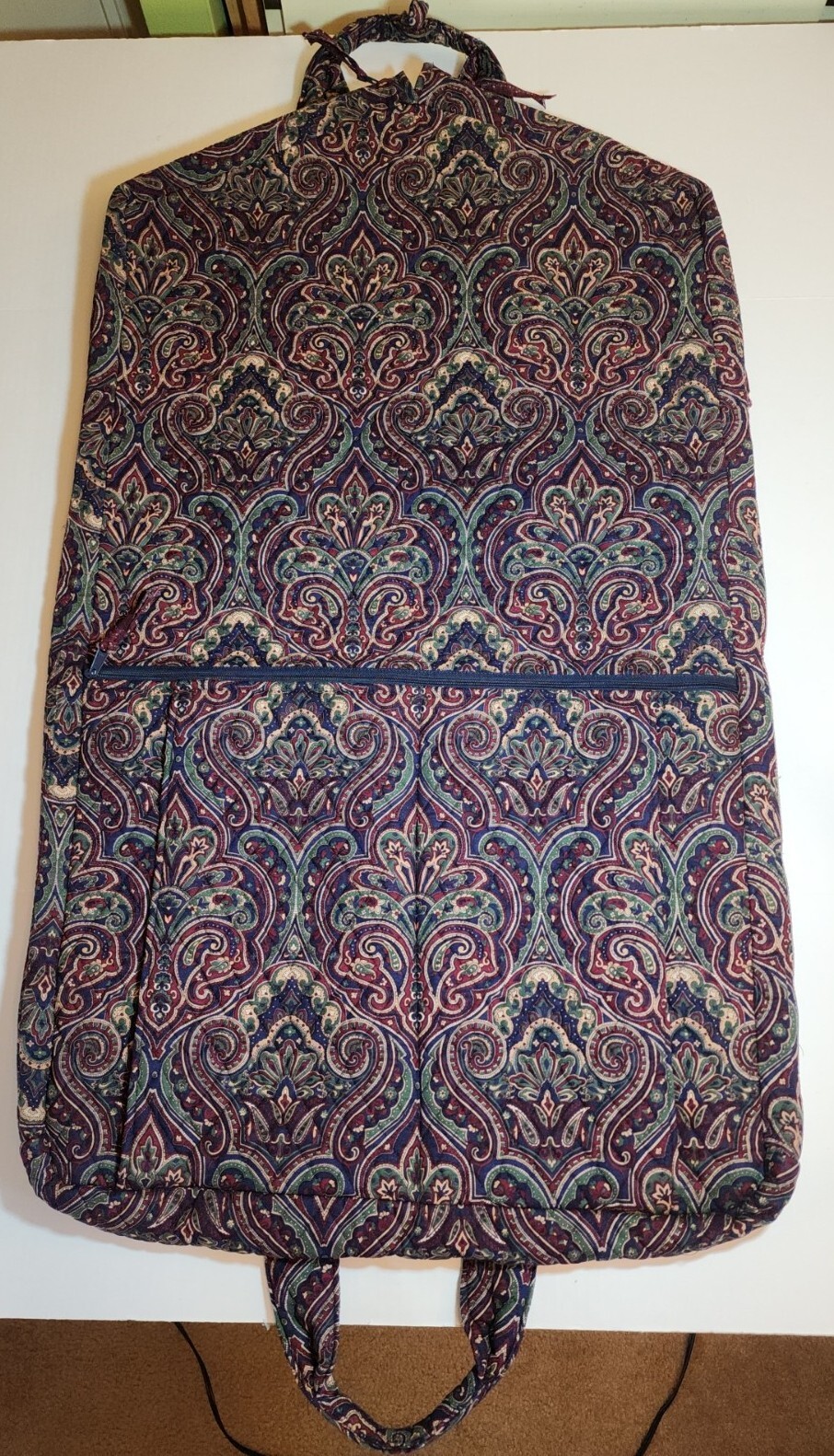 Vtg Vera Bradley Retired “Medallion” Garment Bag + Hanging Travel Organizer Bag