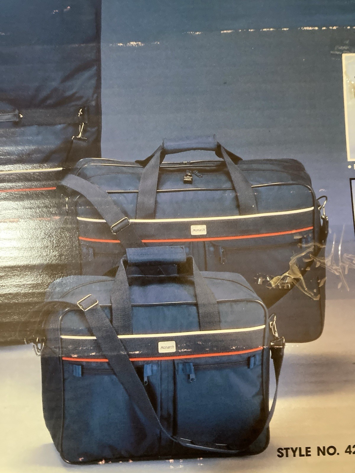 Vintage Monarch 5 Piece Luggage Set Style #4205 NEW OLD STOCK