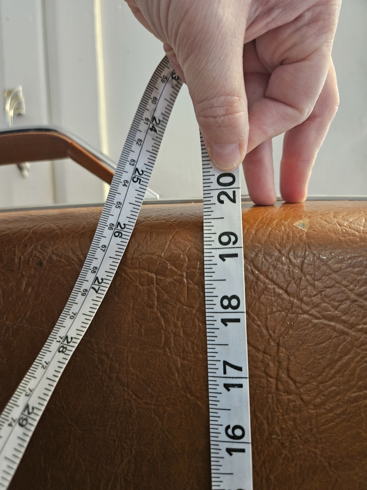 Vintage Samsonite Rich Brown 24” Rolling Suitcase Hard Shell Luggage