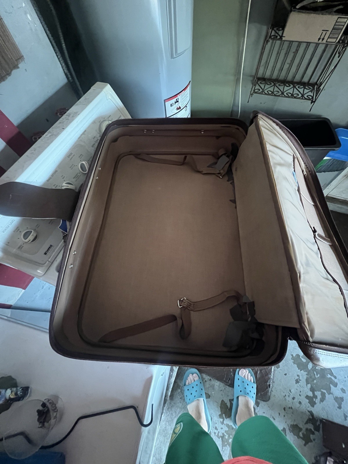 American Tourister Vintage Leather Suitcase Brown 4 Pieces Luggage Set Travel