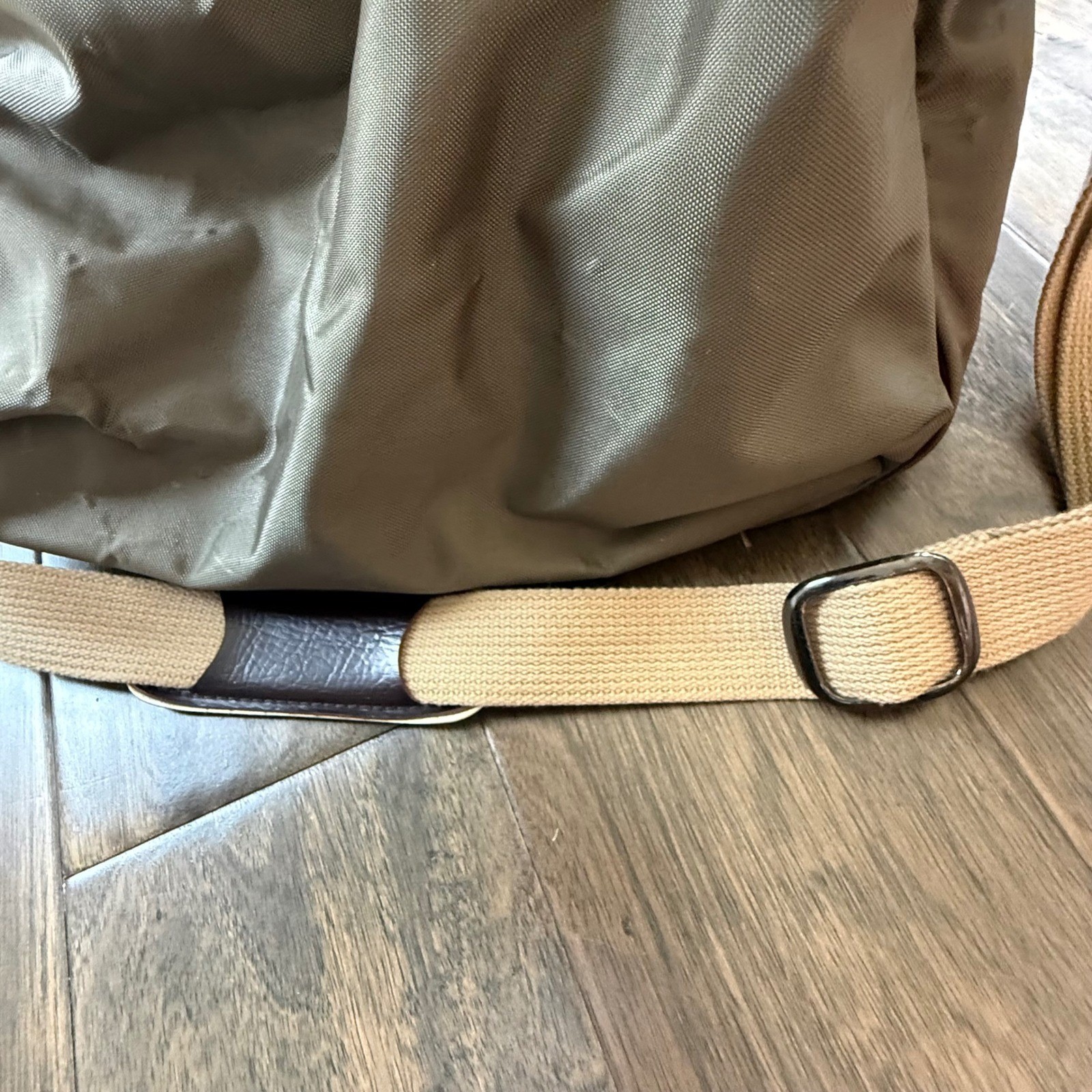 Samsonite Duffel Bag Unisex Large Olive Green Good Vintage Nylon Travel Carry On