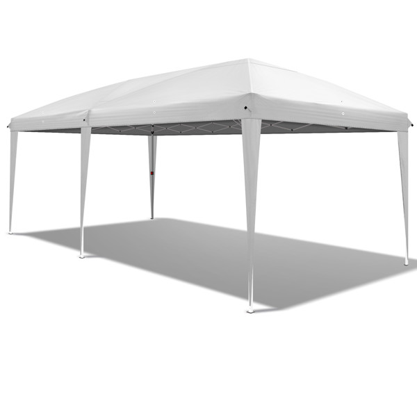 Instant Up Canopy Tent White, No Sidewalls Design, Powder Coated Steel Frame, 10
