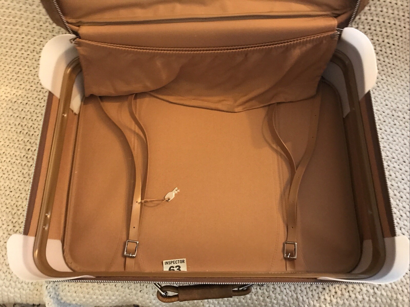 Vtg American Tourister 4 Piece Luggage Set Mustang Brown Soft Keys Boxes Nice