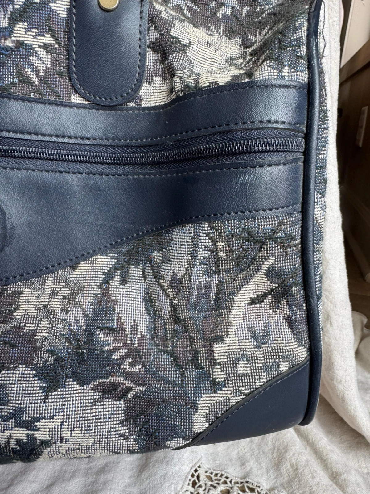 Vintage Ciao! Floral Tapestry Weekender Bag | Retro 90s Overnight Carry-On