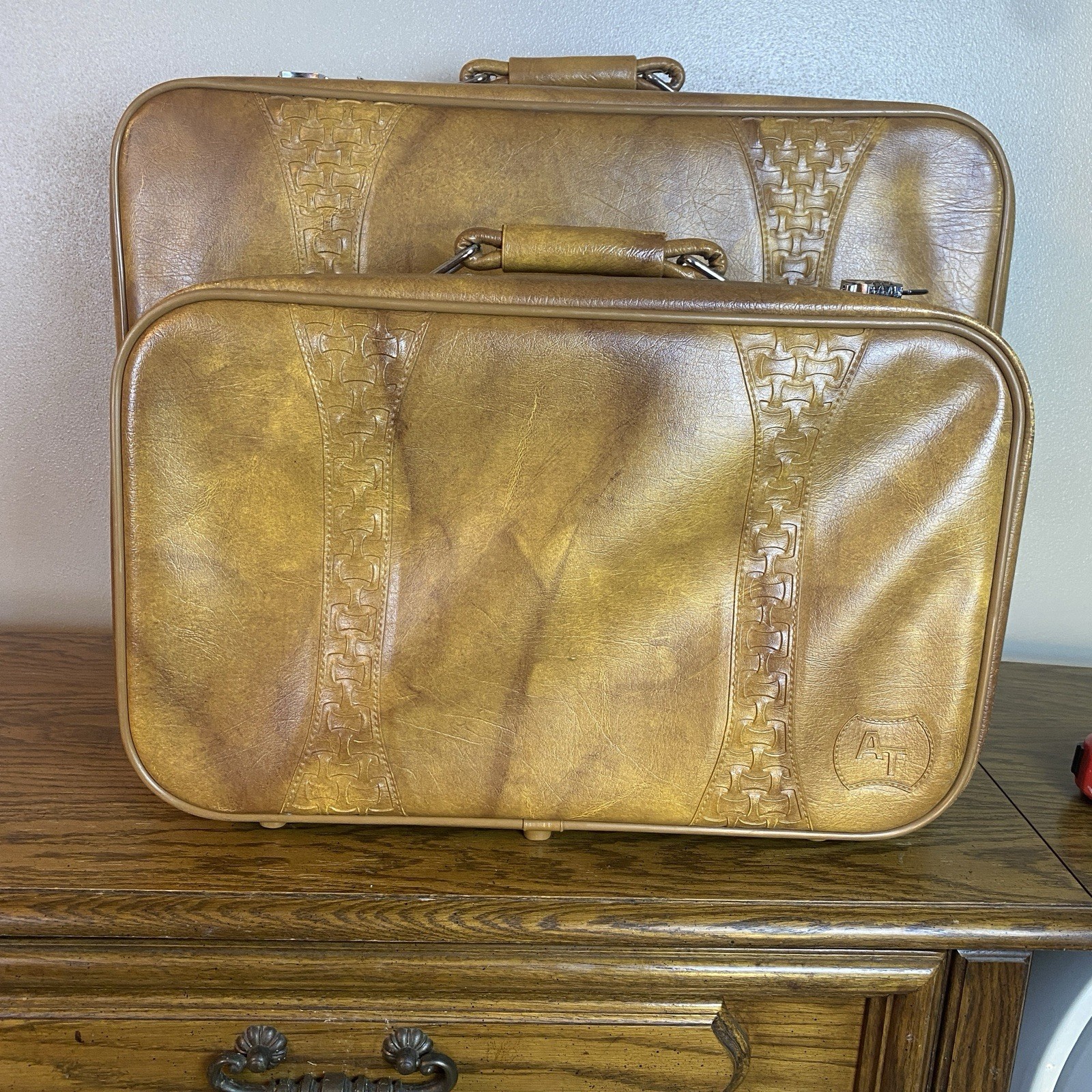 VTG Set Of 2 1978 American Tourister Pullman 26” & 22” Suitcases Luggage Bags
