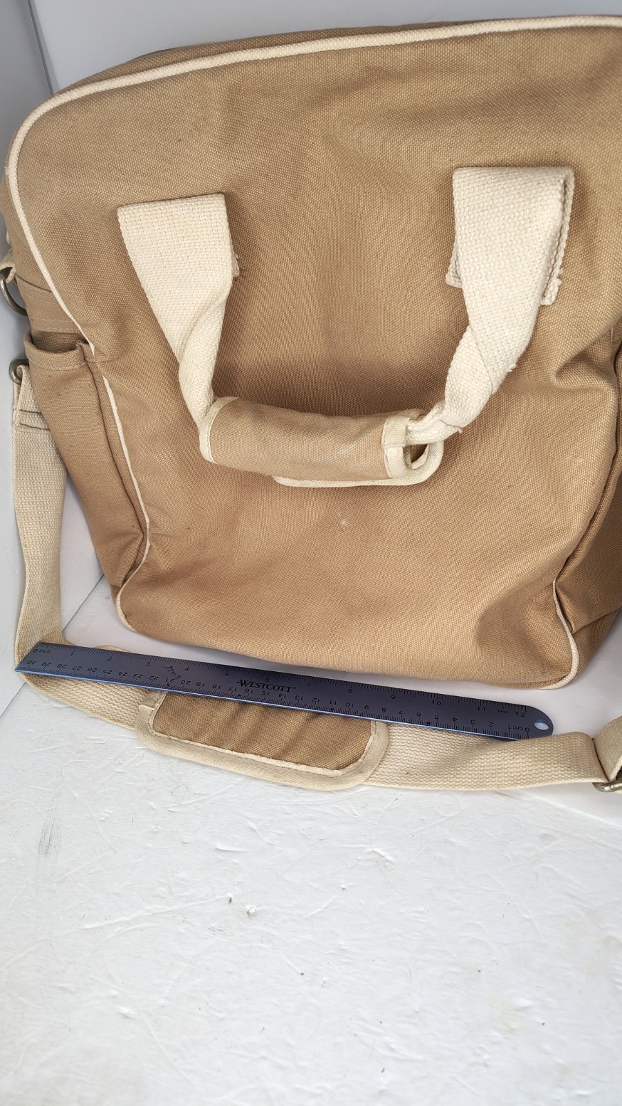Vintage High Sierra Canvas Carry On Bag – Beige And White