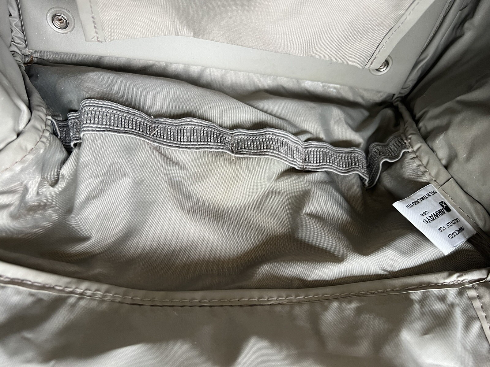 Airway Bag Tapestry Grey Green Carry On Over The Shoulder. Clean Inside Out.