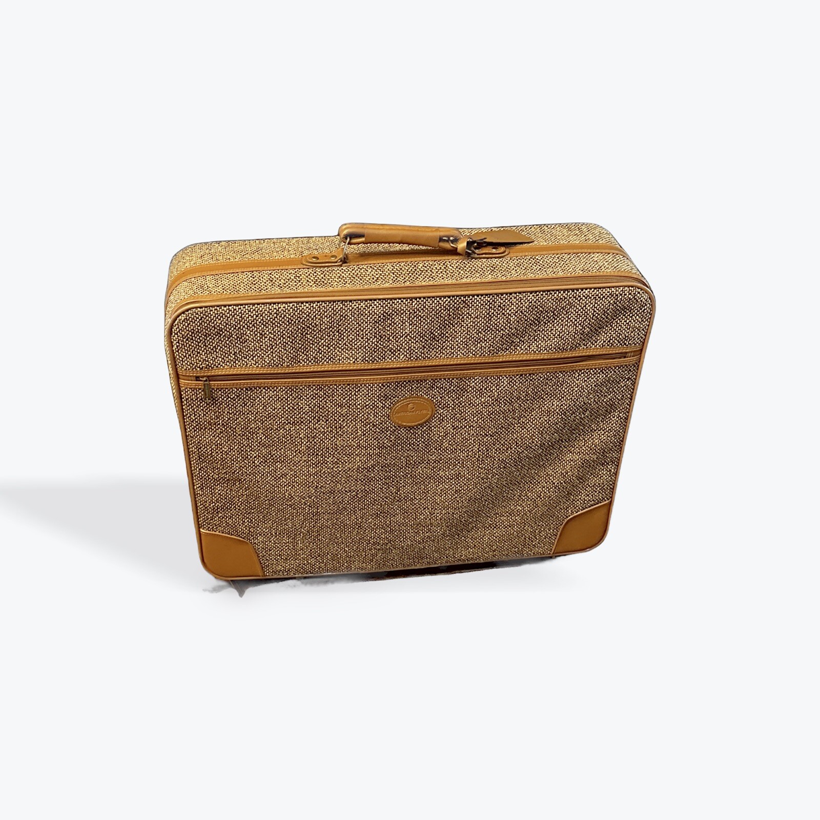 Vintage American Flyer Tweed Suitcase