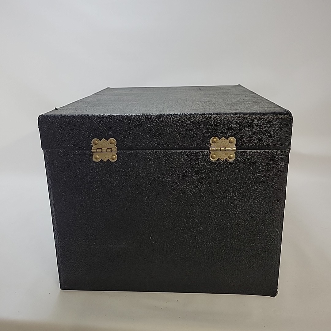 Vintage Carrying Case Faux Black Leather