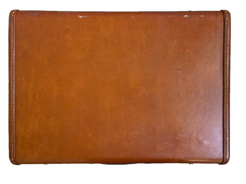 Vintage Samsonite 21″ Shwayder Bros. Leather Hard Shell Luggage Suitcase Brown