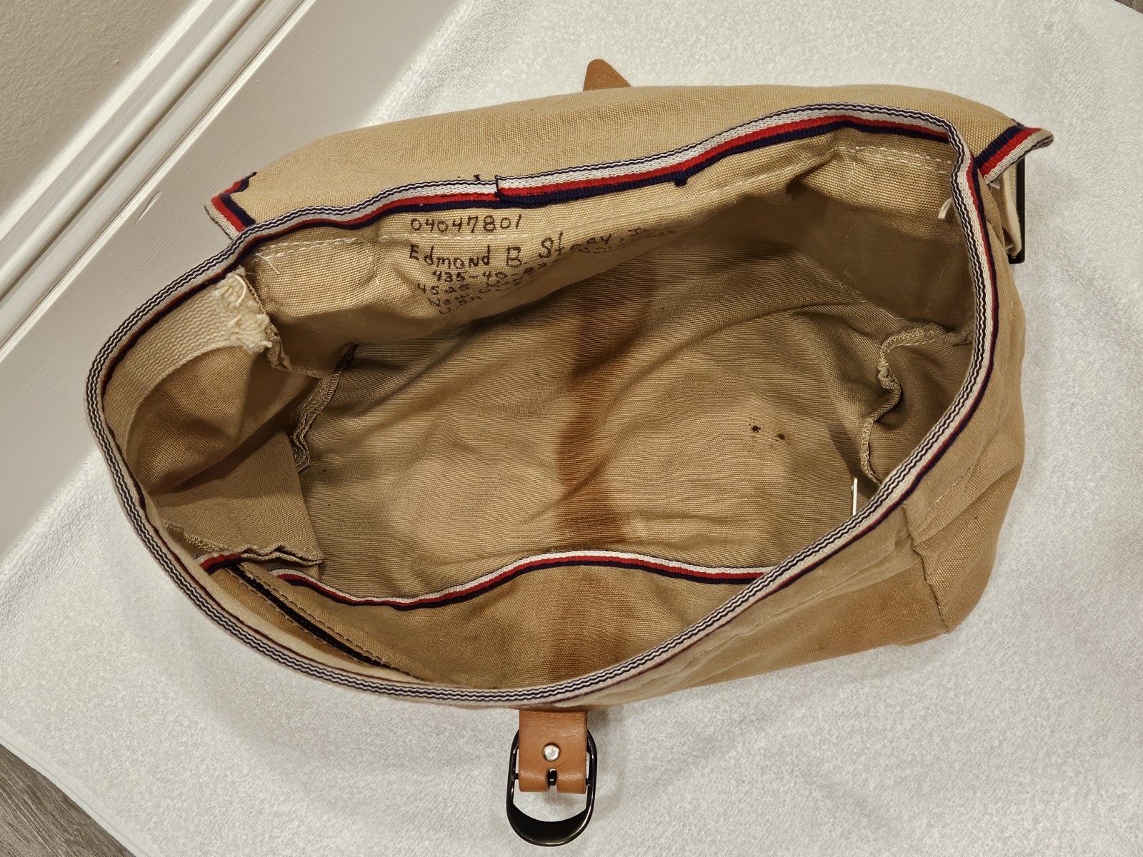 Vintage Canvas Satchel Messenger Bag Atlantic Luggage Co Mid 1960s