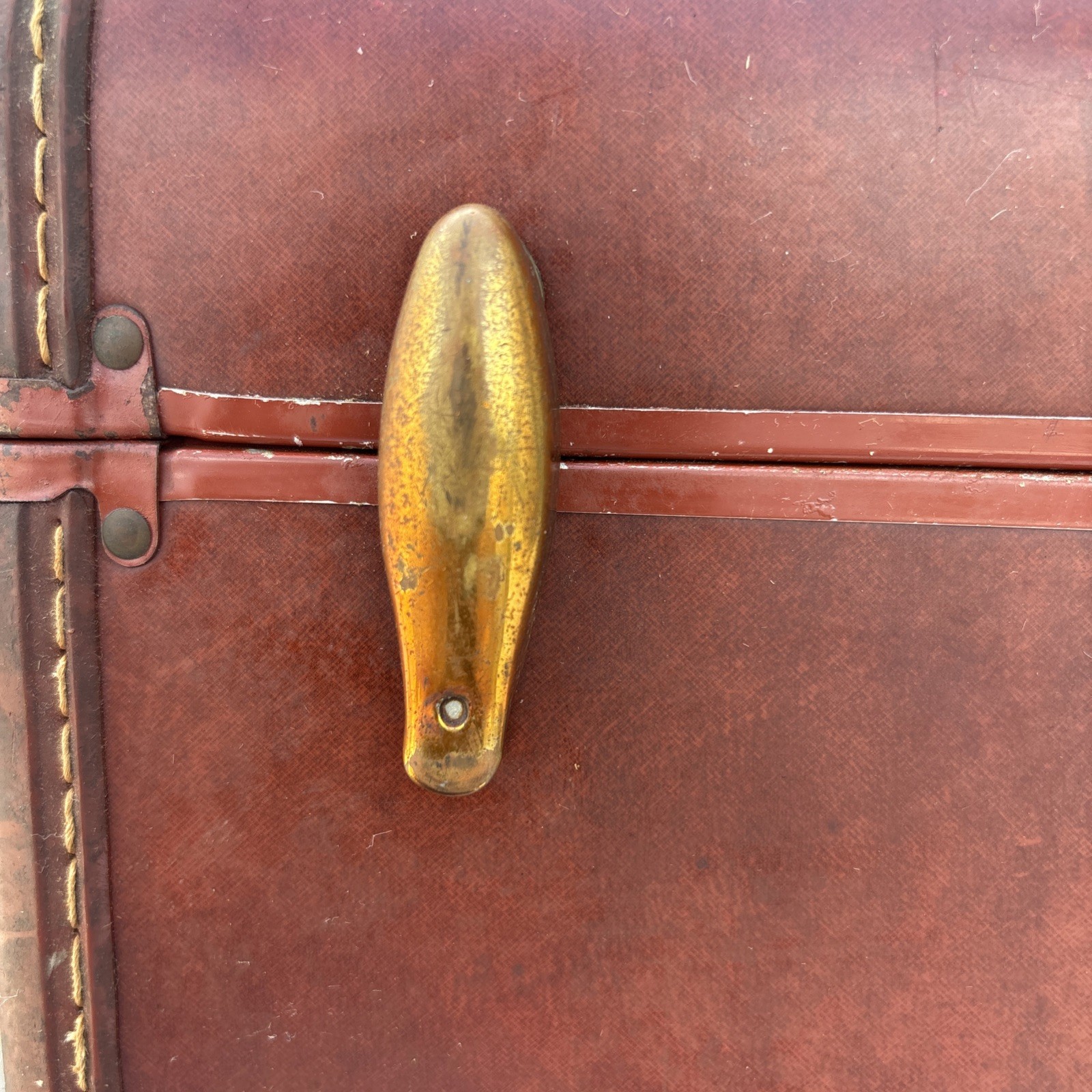 Vintage Samsonite Train Travel Case Shwayder Bros Luggage Carry-On Brown Cognac