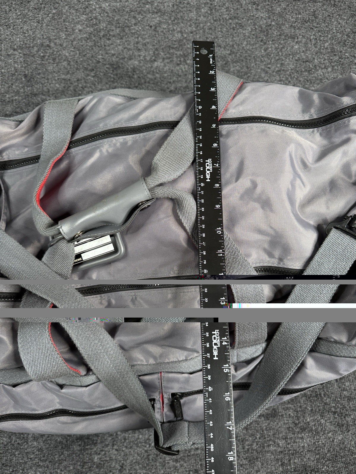 Vintage Members Only Duffel Crossbody Bag Suitcase Unisex Gray