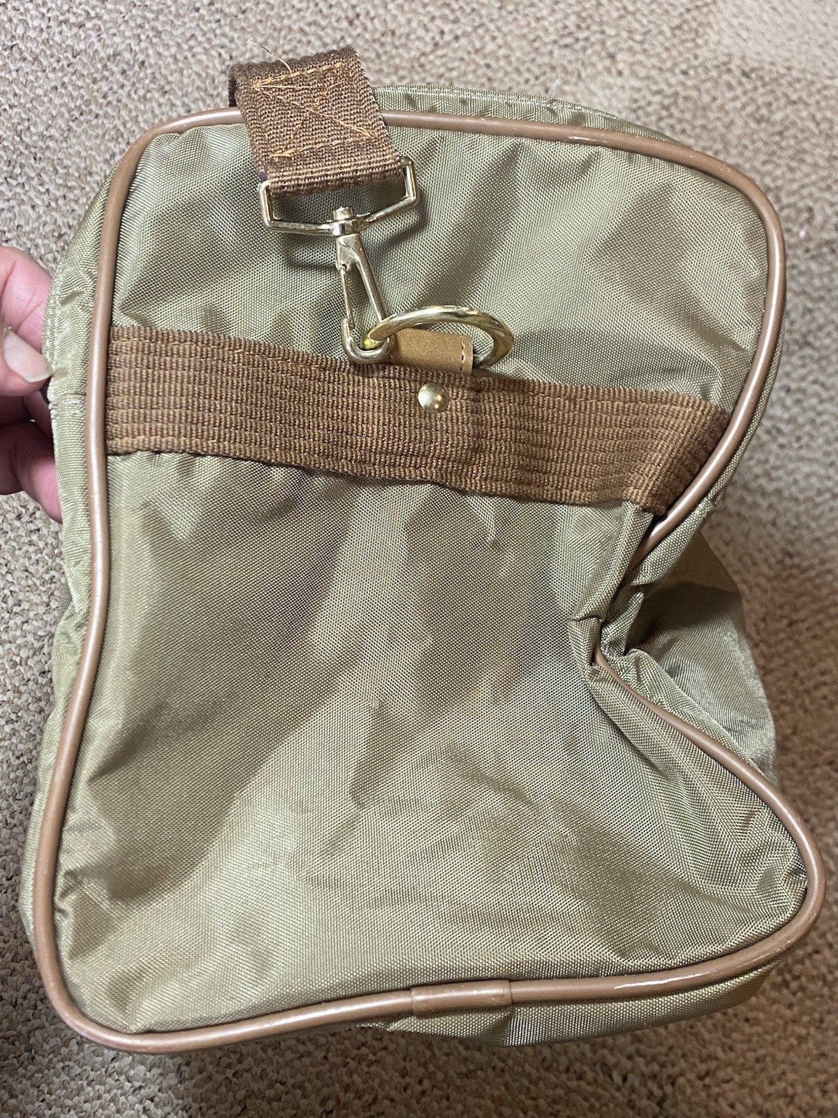 VTG Amelia Earhart Luggage Carry on Overnight Duffle Shoulder Bag Olive Green