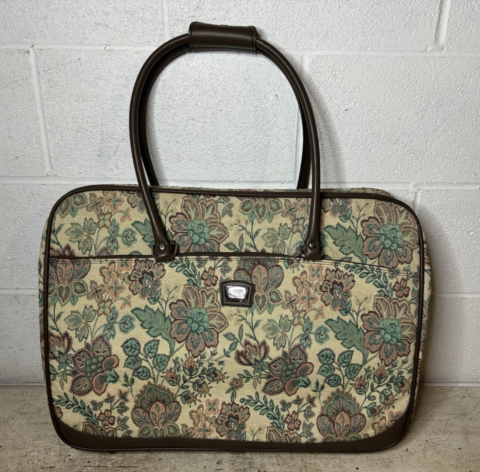 NWT Vintage American Tourister The Rosemont Floral Garment Bag Carry On Luggage