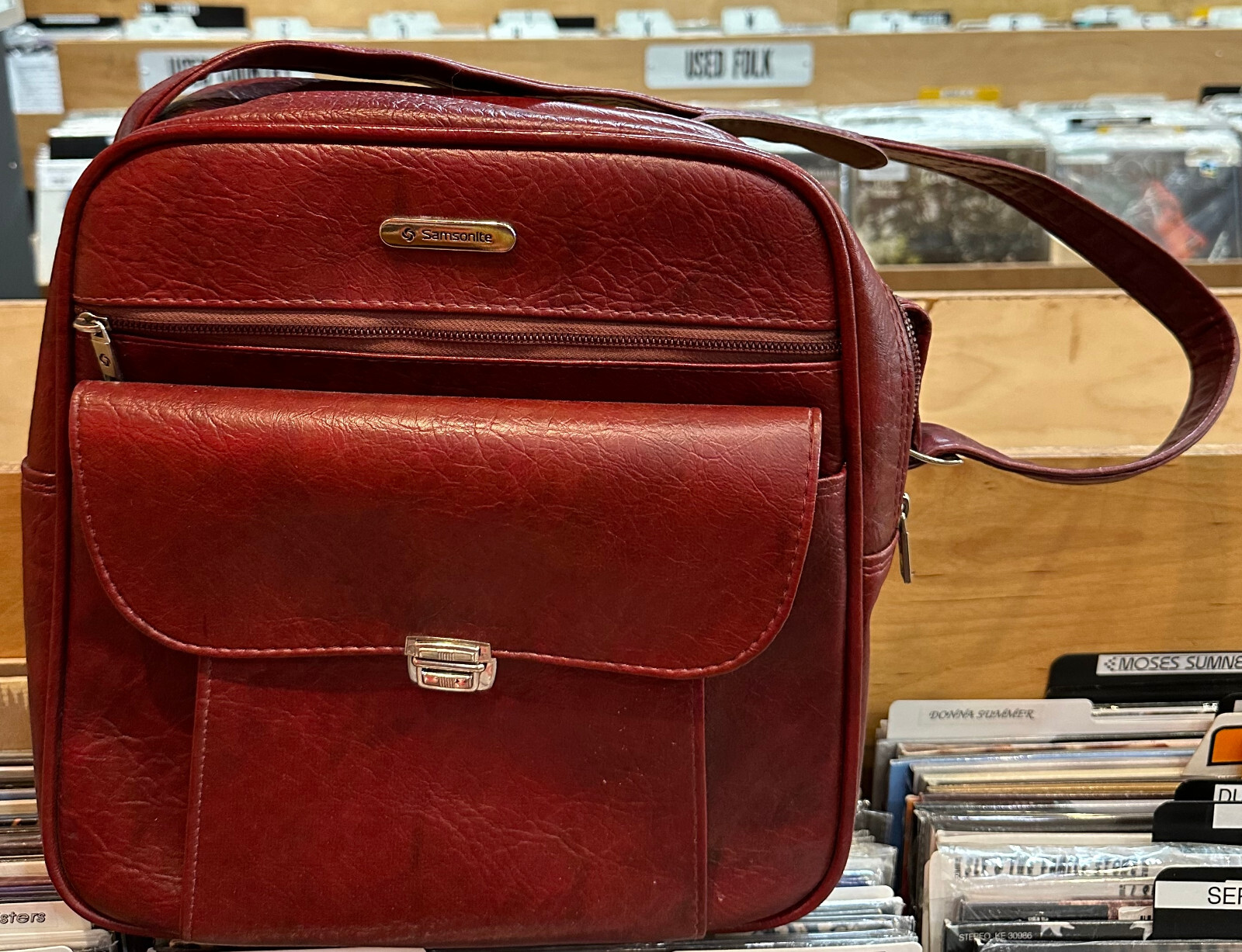 Dark Red Retro Vintage Unisex SAMSONITE Sonora II Carry On Bag Travel