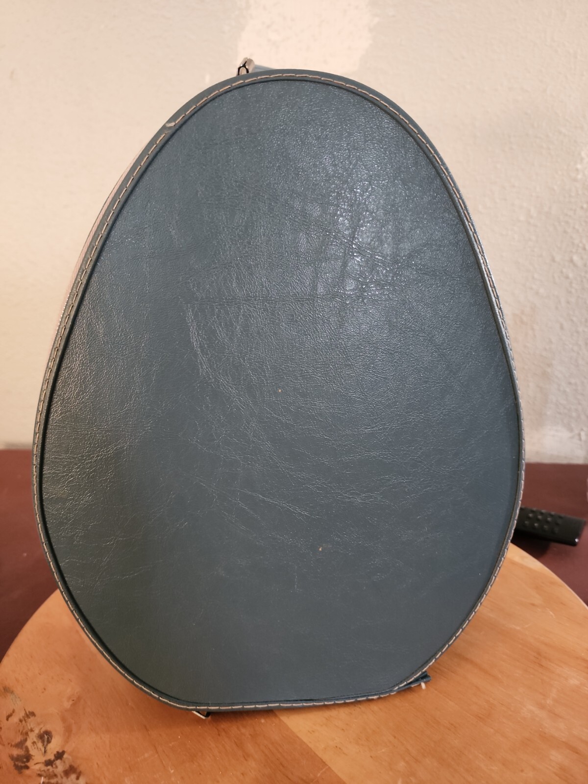 National Vintage Blue PURSE Oval Teardrop Egg Train Case Bag FASHION 60s