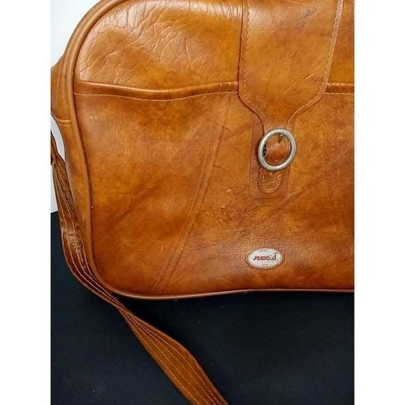 VTG Seward Luggage Brown Leather shoulder bag made In U.S.A