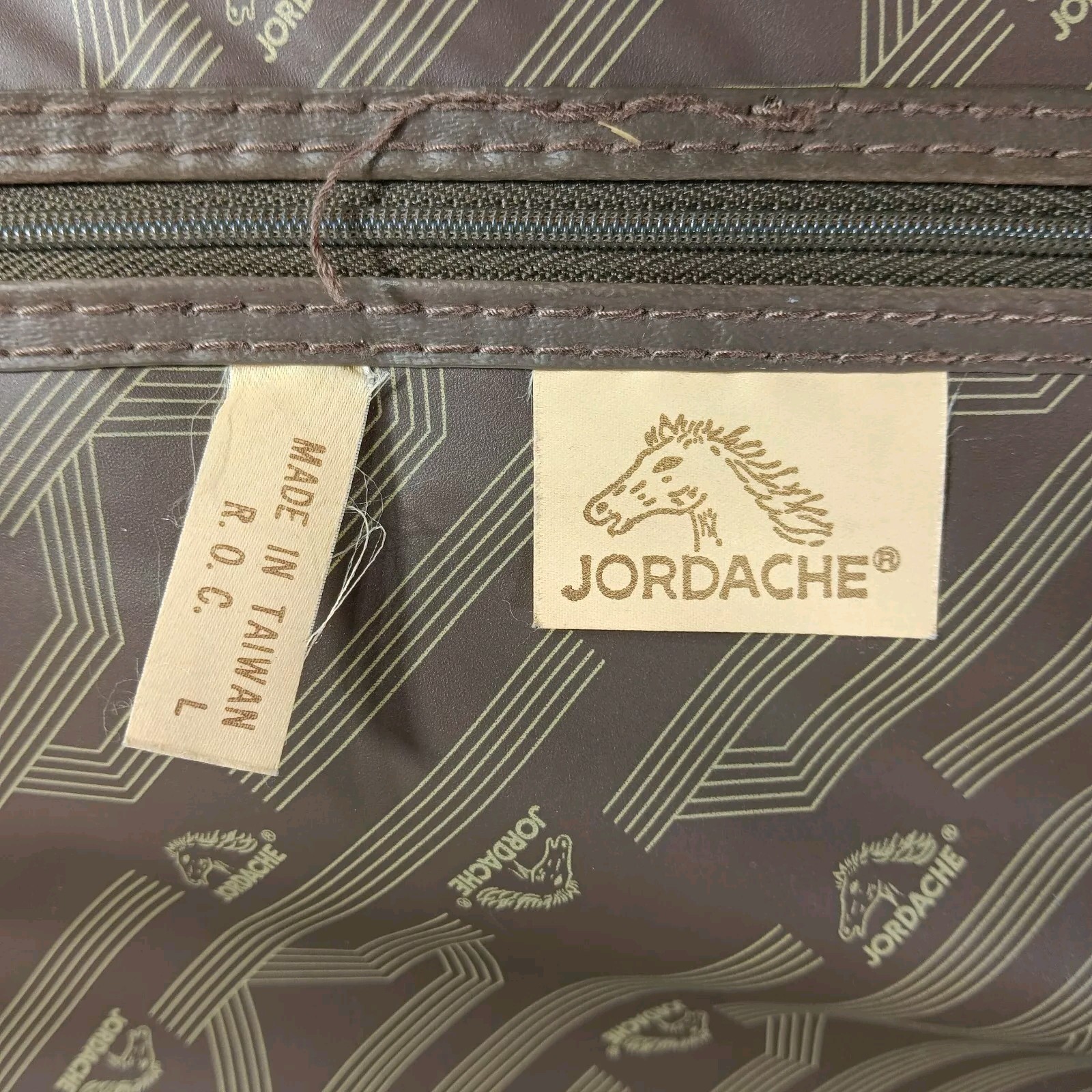 Vintage Jordache Tapestry Travel Set Floral Print Weekender Suitcase Garmet Bag