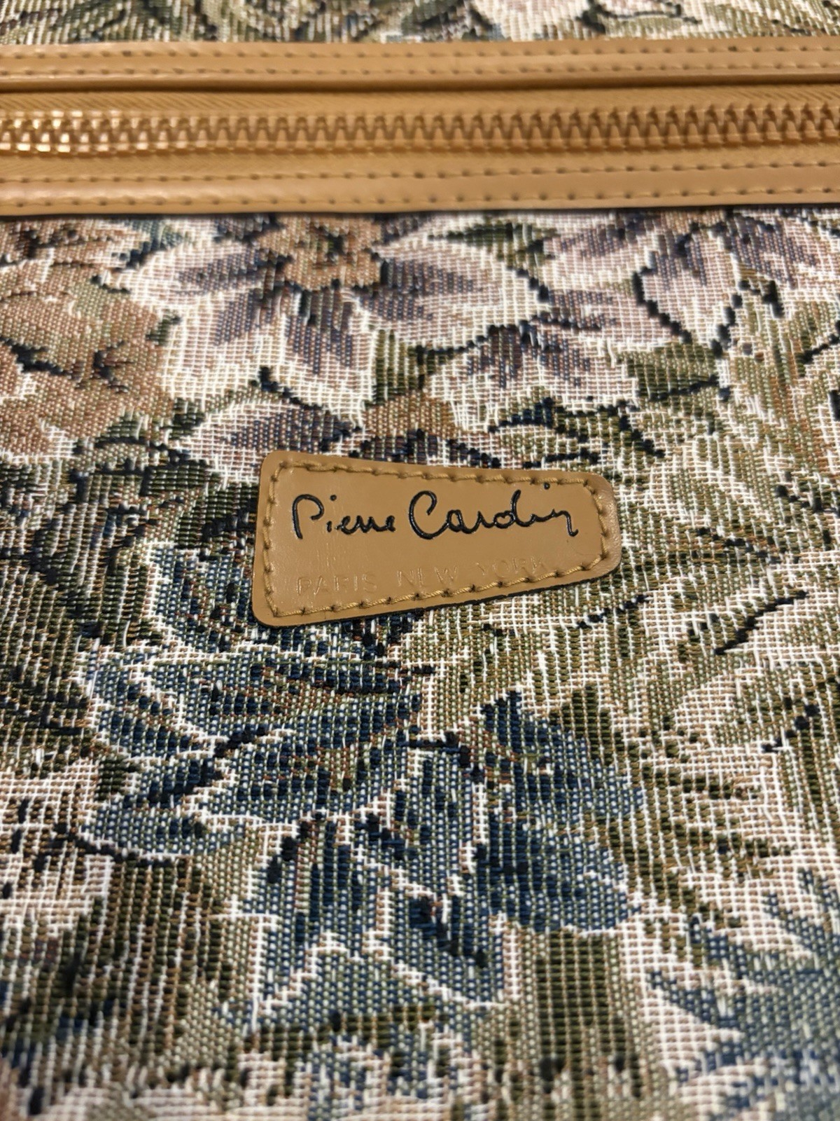 Vintage Pierre Cardin Floral Tapestry Luggage Suitcase Perfect Condition