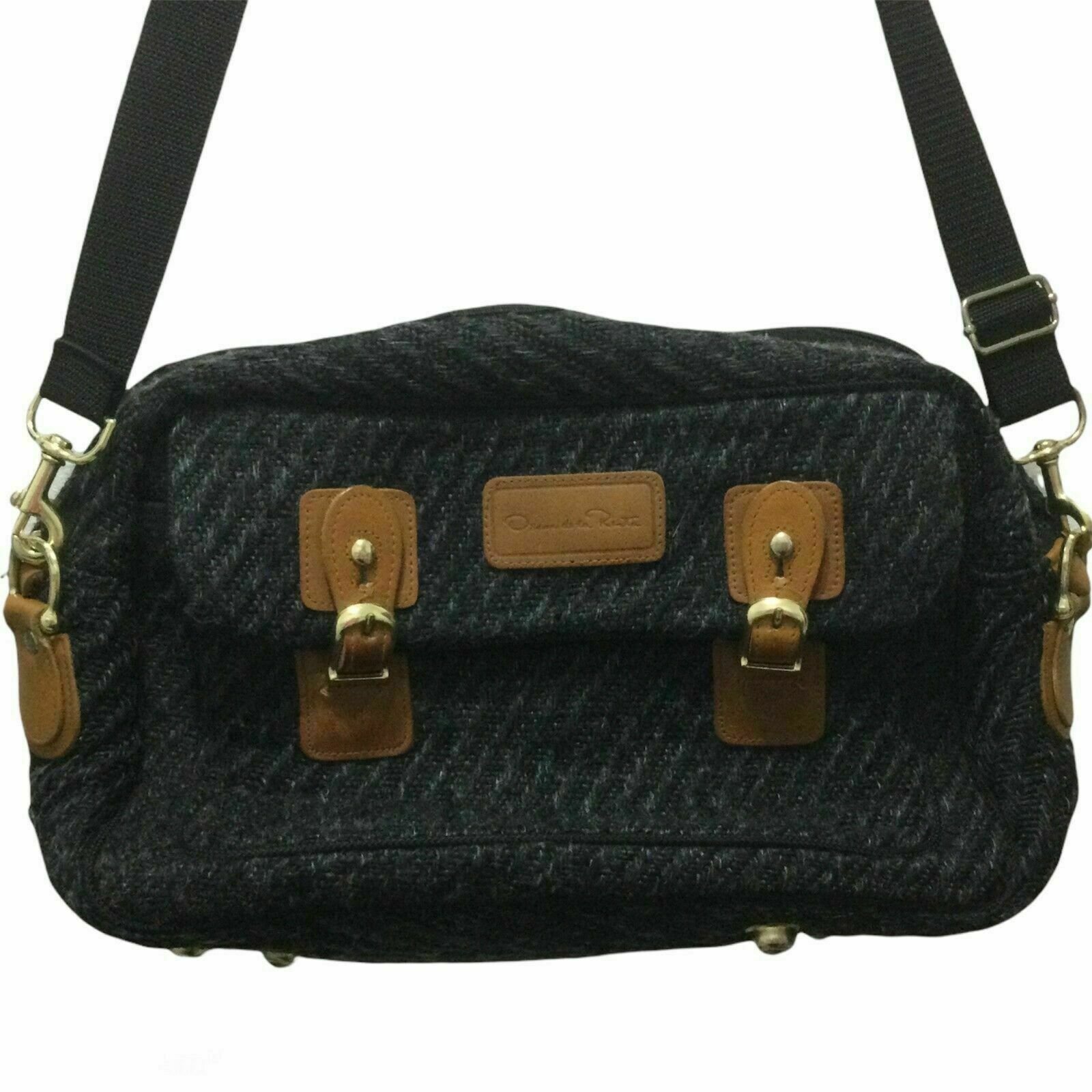 Oscar de la Renta Vintage 80s Weekender Bag Detachable Shoulder Strap