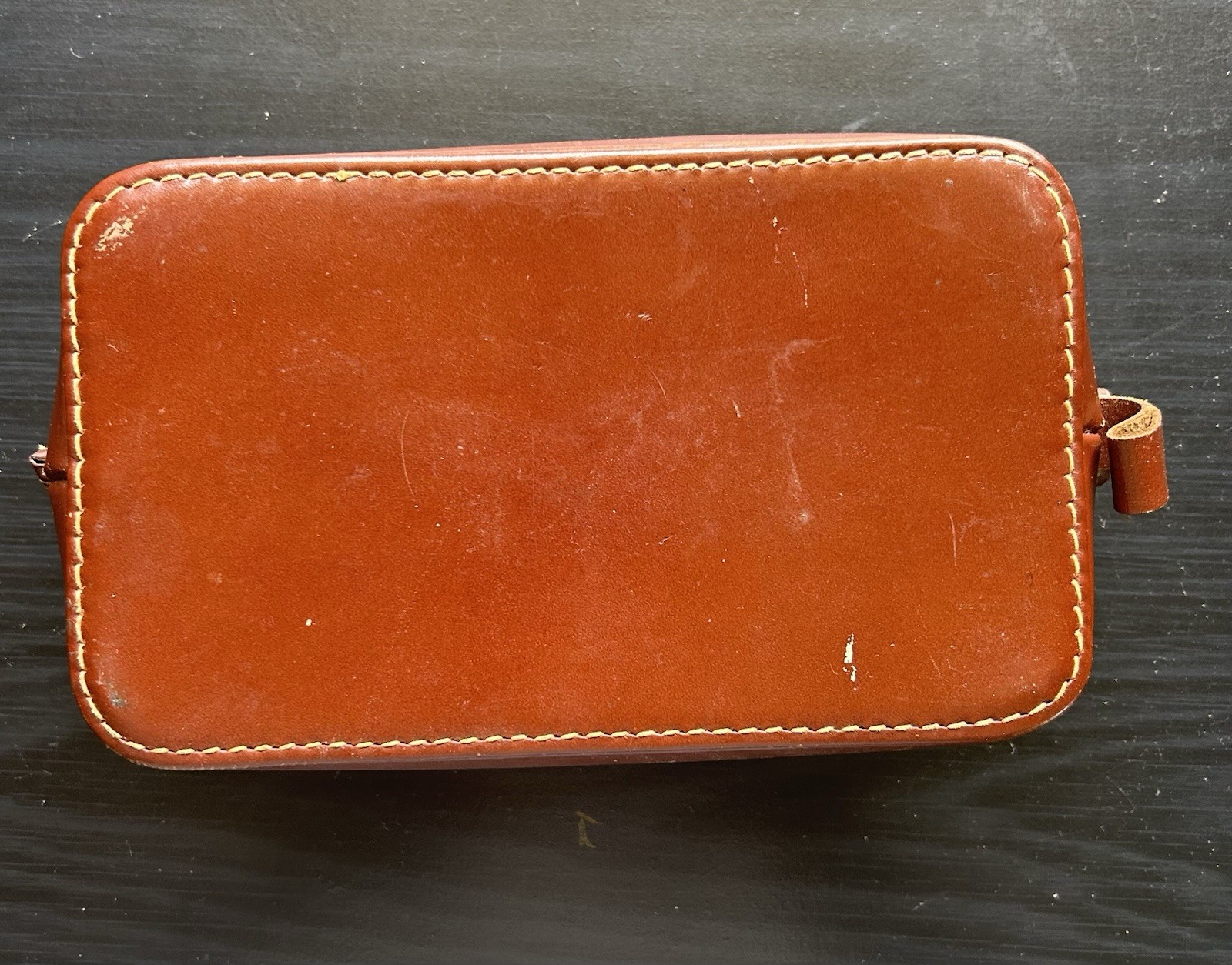 Vintage Cowhide Men’s Toiletry/Shave Bag Needs Work See Photos