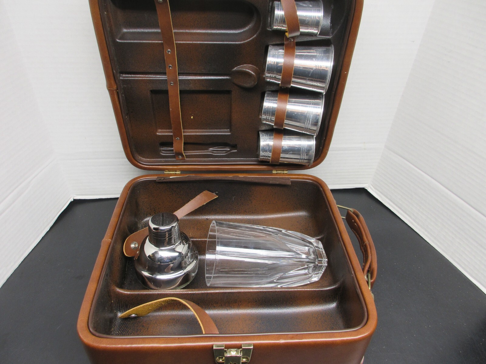 Vintage 1960’s Leather Luggage Travel Bar