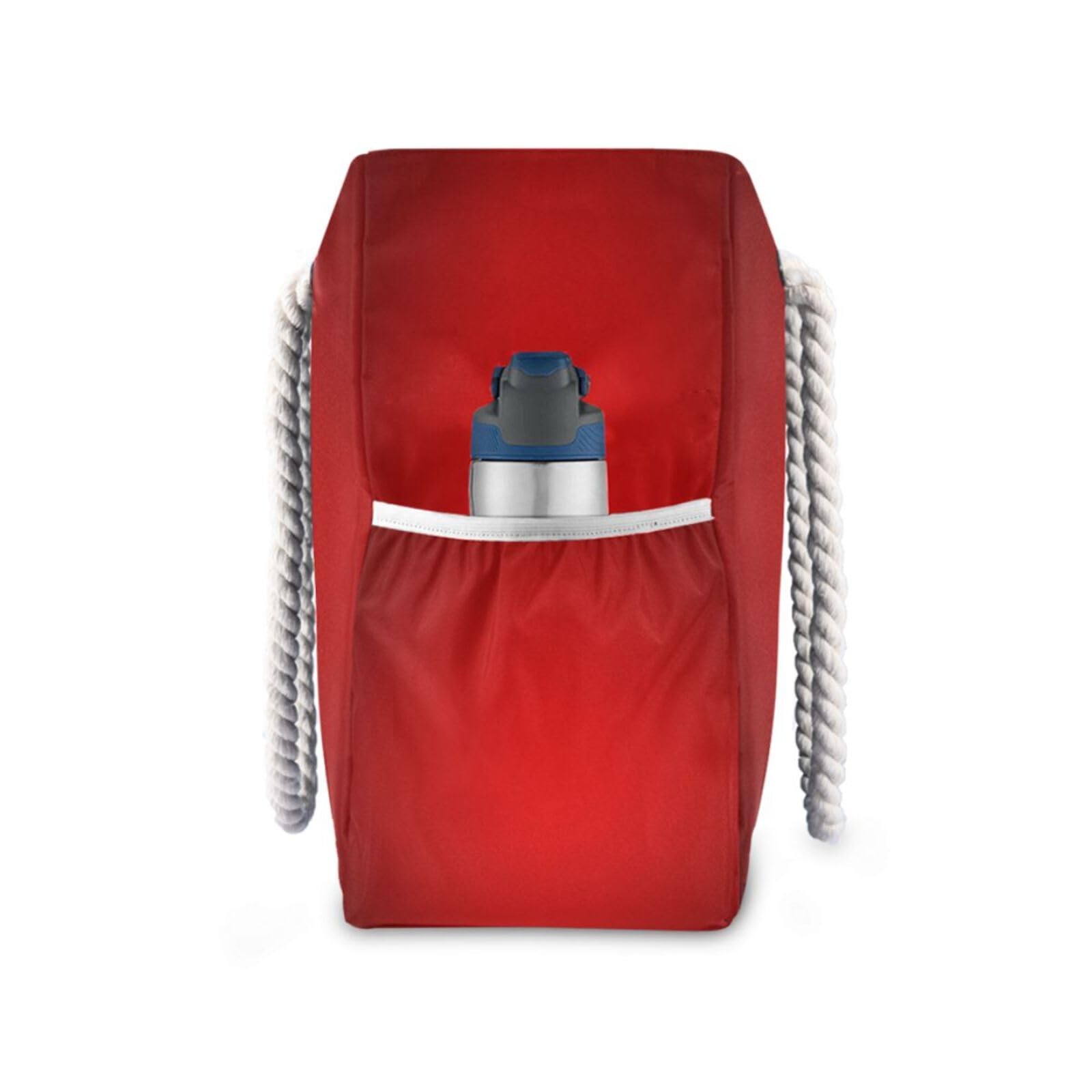 ATTX Red Large Beach Bag for Women – Zipper & Waterproof Sandproof Tote