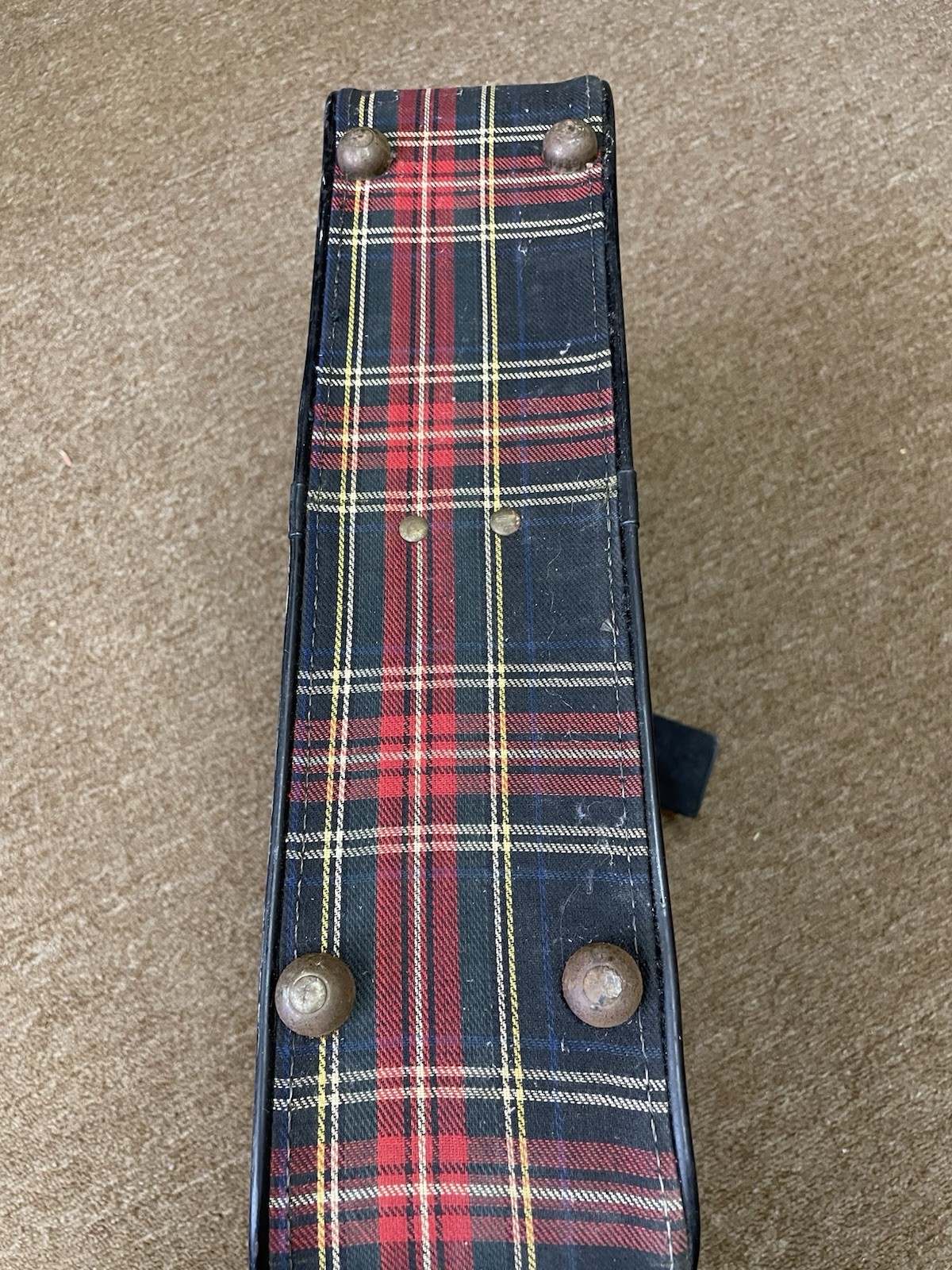 Vintage Leeds Air Cruiser Plaid Suitcase Red Black White Plaid