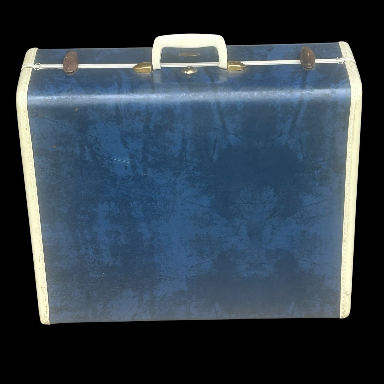 Vintage Samsonite Blue Marble Suitcase Suitcase Key Hangers 50s 21”