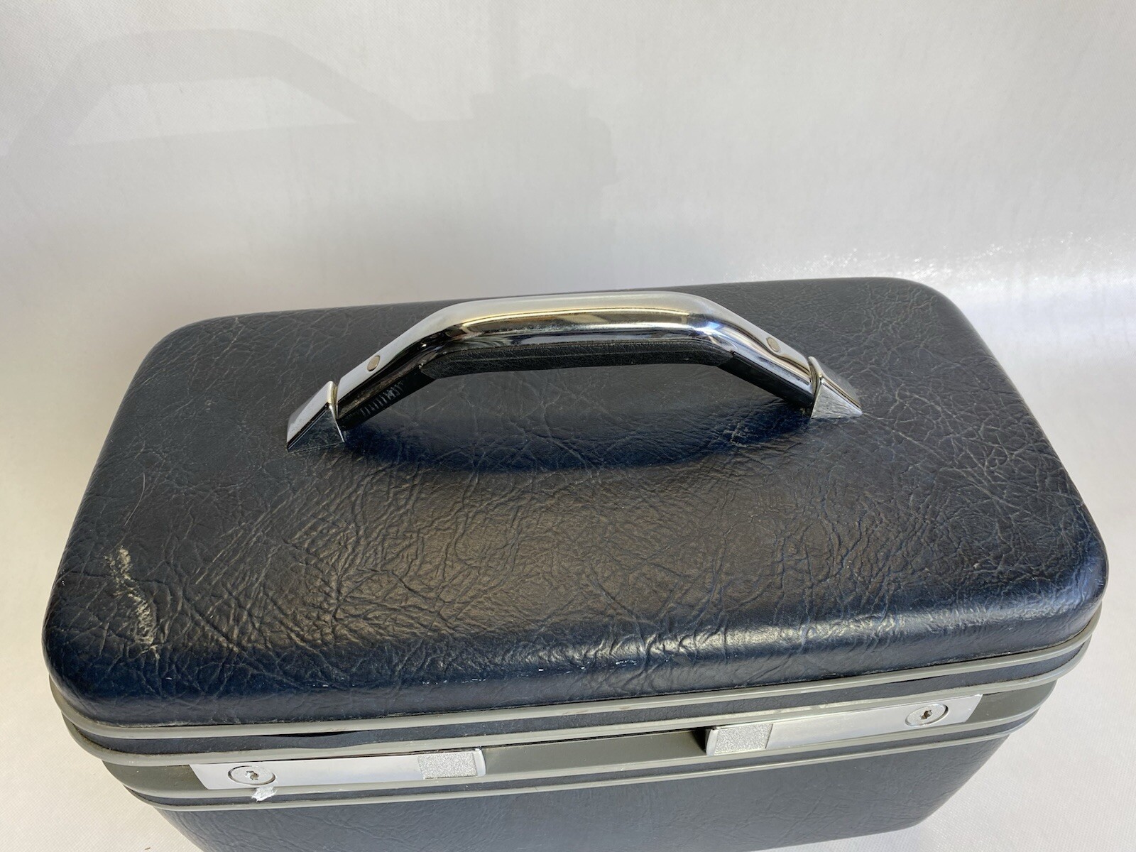Samsonite CarryPak 12 Travel Makeup Carry Hard Case Luggage Blue w/ Key-Free Shp
